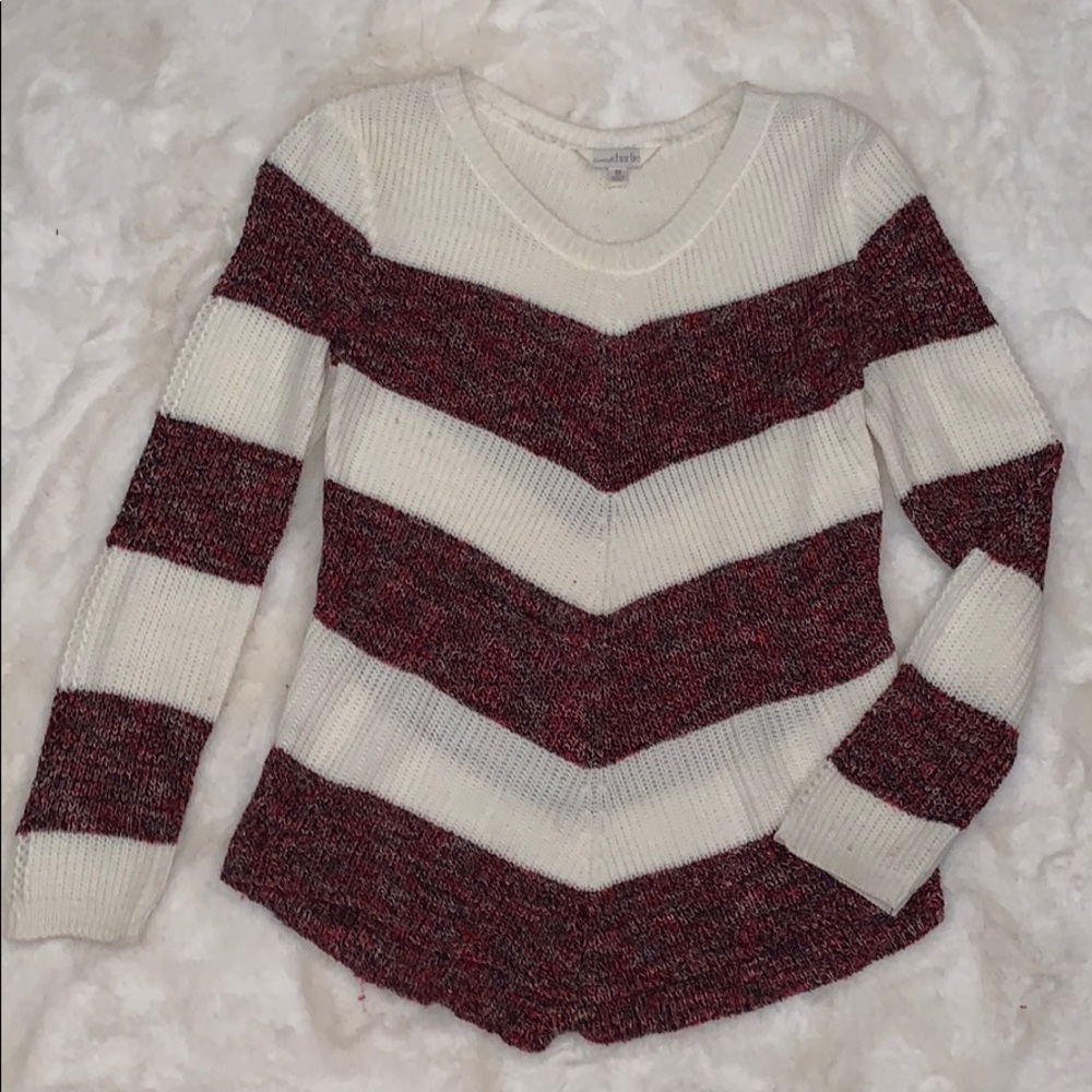 Flattering, striped sweater